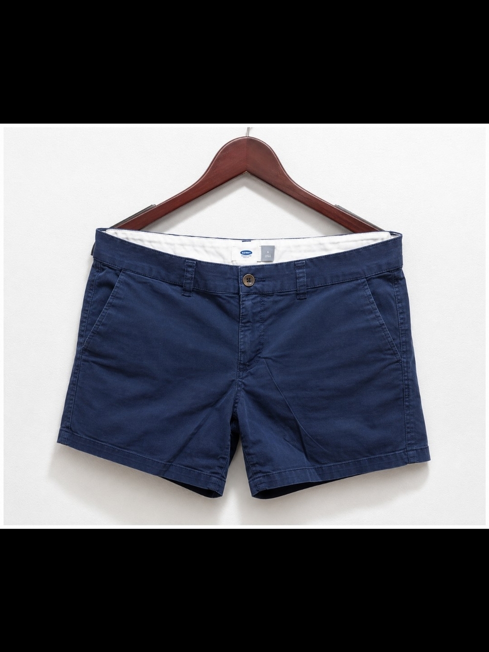 Women's Navy Casual Cotton Shorts